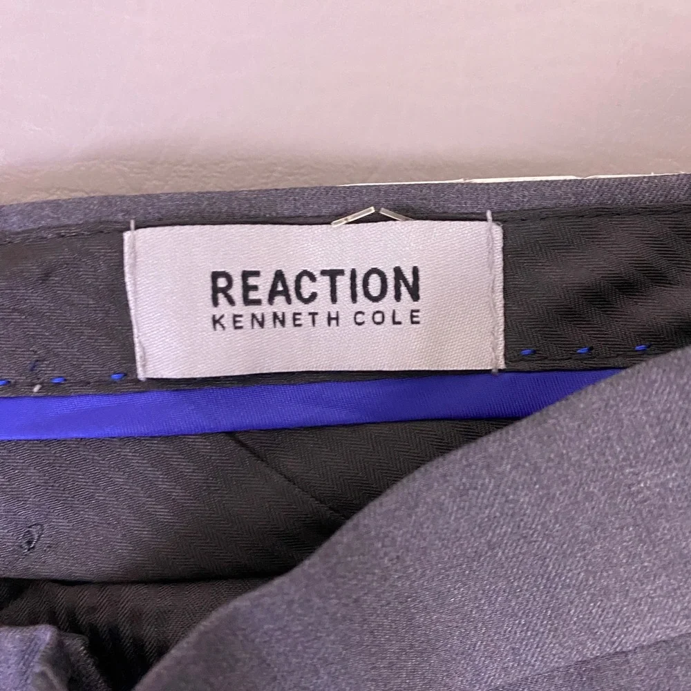 Kenneth Cole Reaction Techni-Cole Dress Pants Men's 33x32 Grey Stretch New‎ NWT